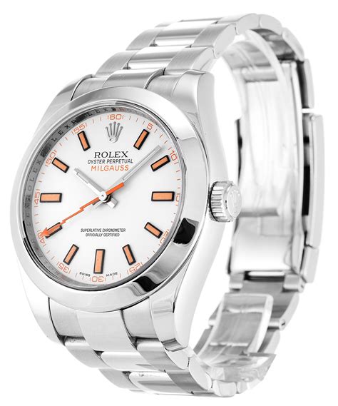 rolex milgauss replica watches|rolex milgauss 116400 white dial.